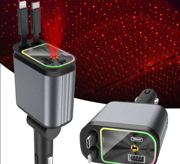 Compro™ 4-In-1 Retractable Car Charger